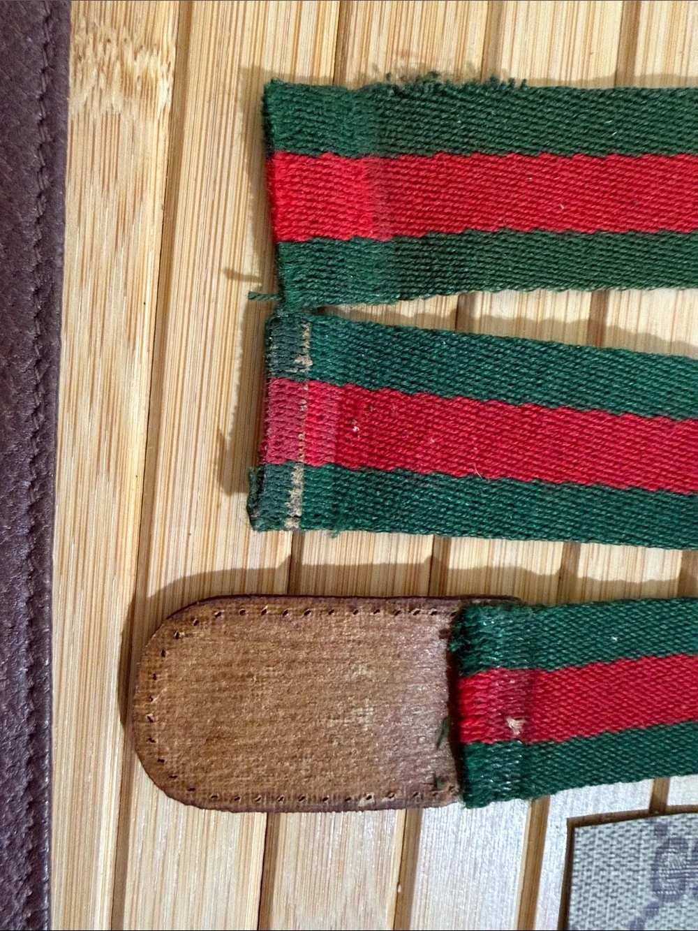 Authentic Gucci Web Straps with Beige GG Canvas Trim 7 pieces project